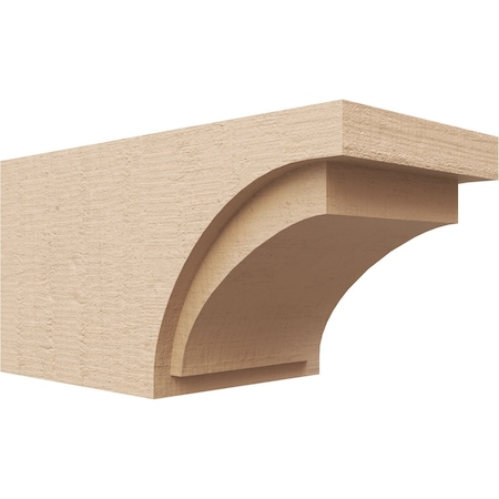 Ekena Millwork 6in. W x 6in. H x 12in. L Rivera Woodgrain TimberThane Rafter Tail, Primed Tan RFTUR06X06X12RIVRCPR